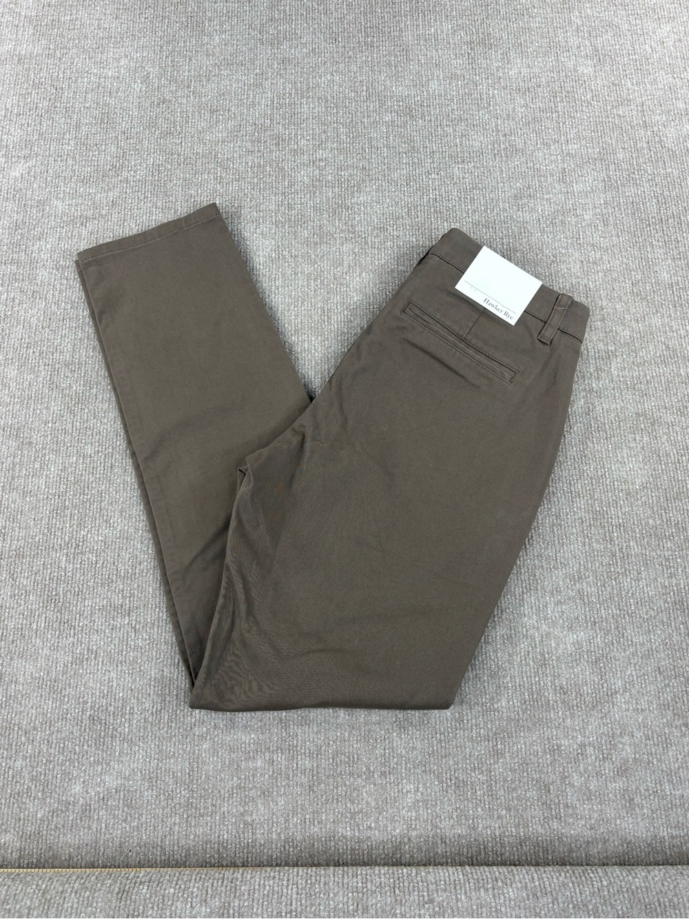 NWT Hawker Rye Essential Wash Stretch Straight Fit Chino Brown Men's 28x30